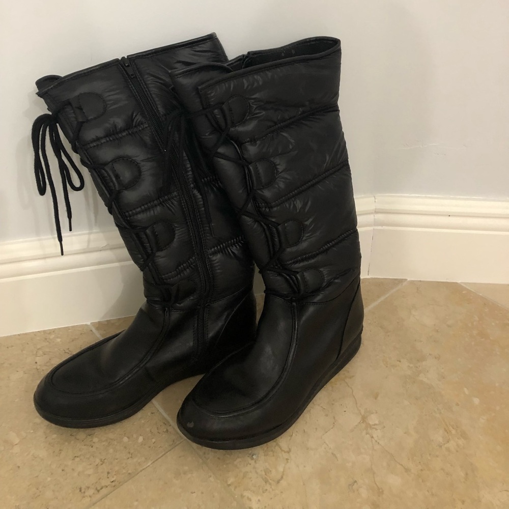 Naturalizer black tall snow boots